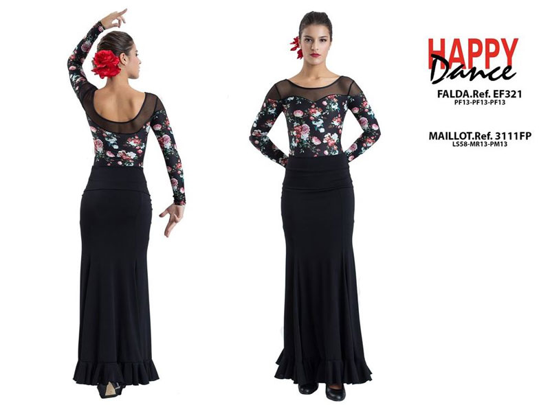 Black Flamenco Skirt Happy Dance. EF321